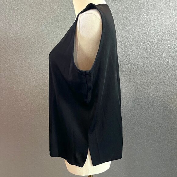 Exclusively MISOOK Petite Basic Black Knit Tank Top Camisole Closet Staple - M - Picture 2 of 4